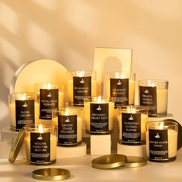Premium Votive Jar Scented Soy Wax Candle (French Vanilla, 6+ Fragrance) - Image 2