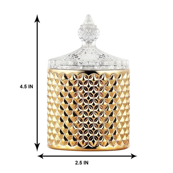 Golden wood scented candle gift