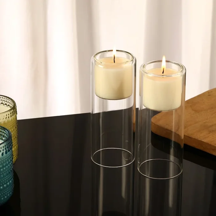 Double Layer Glass Hanging Soy Wax Premium Scented Candle Miz Arab