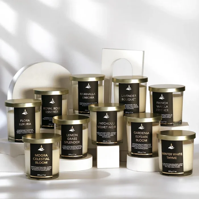 Premium Votive Jar Scented Soy Wax Candle (French Vanilla, 6+ Fragrance) - Image 3