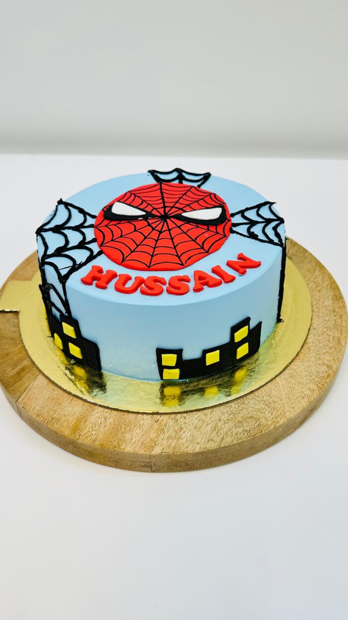 spiderman theme cake