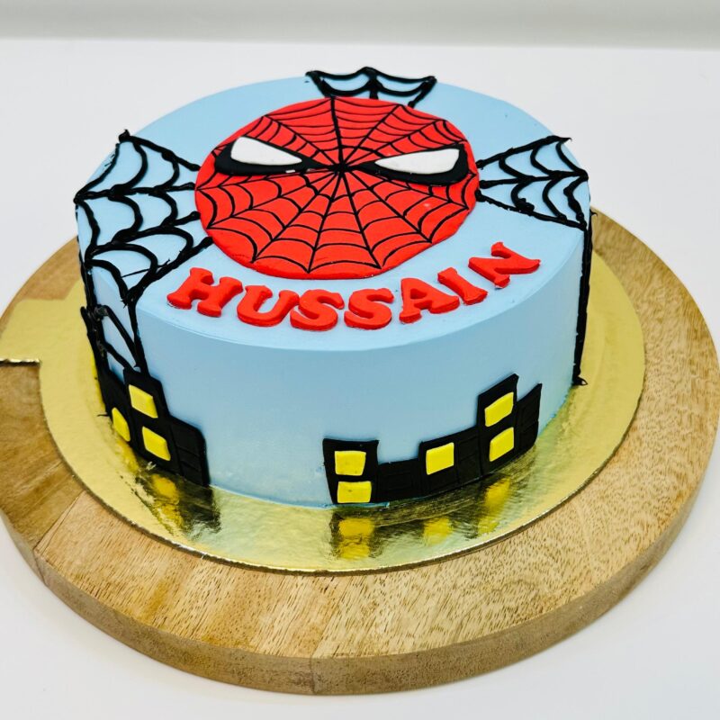spiderman theme cake