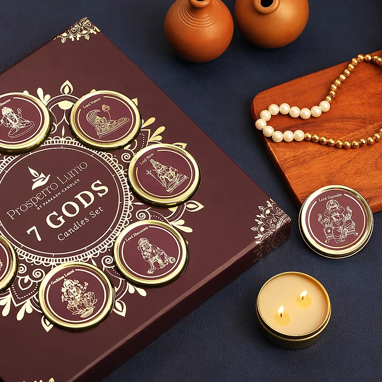 Luxury 7 God Premium Fragrances Candle Gift Set || Dual Wick